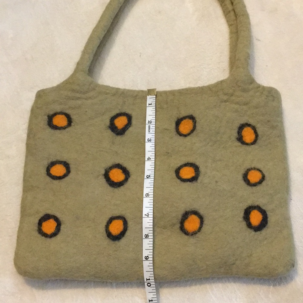Pre-Loved Wool Handbag with polka dots - Picture 6 of 7
